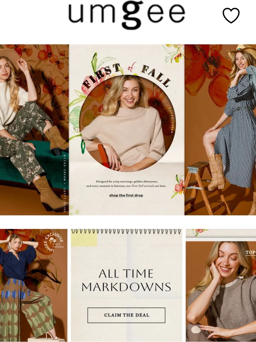 UMGEE Various Sample Sale NWT Live!